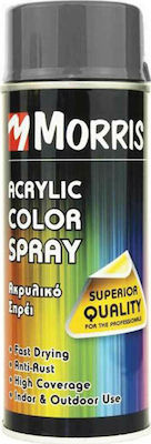 ΣΠΡΕΙ ΧΡΩΜΑΤΟΣ, ΓΥΑΛΙΣΤΕΡΟ ΜΕΤΑΛΛΙΚΟ ΓΚΡΙ, morris 400ml ral 7011
