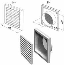 ΠΕΡΣΙΔΑ ΕΞΑΕΡΙΣΜΟΥ Φ100mm 154Χ154mm ΑΣΗΜΙ με ΣΗΤΑ