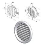 ΠΕΡΣΙΔΑ ΕΞΑΕΡΙΣΜΟΥ Φ100mm ΓΚΡΙ με ΣΗΤΑ