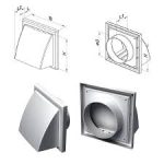 ΣΤΟΜΙΟ ΕΞΑΕΡΙΣΜΟΥ Φ125mm 187Χ187mm ΛΕΥΚΟ