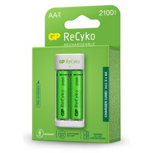 ΦΟΡΤΙΣΤΗΣ recyko usb 2ΑΑ 2100ΜΑΗ 2 ΘΕΣΕΩΝ