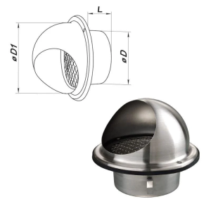 ΣΤΟΜΙΟ ΕΞΑΕΡΙΣΜΟΥ Φ125mm ΙΝΟΞ